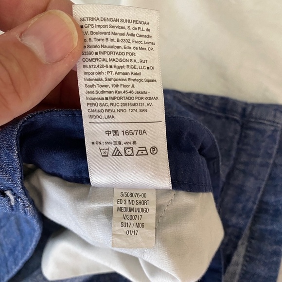 Old Navy Women's Blue Linen Blend Casual Walking Shorts Size 12 Beach‎ Boardwalk - Picture 6 of 11